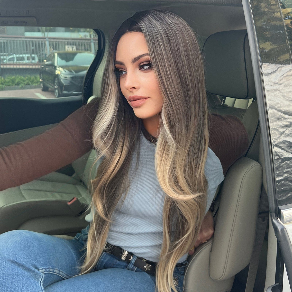Haircube 27 Inches Money Piece Lace Front Synthetic Wig Lynell HAIRCUBE haircube-27-inches-money-piece-lace-front-synthetic-wig-lynell-haircube