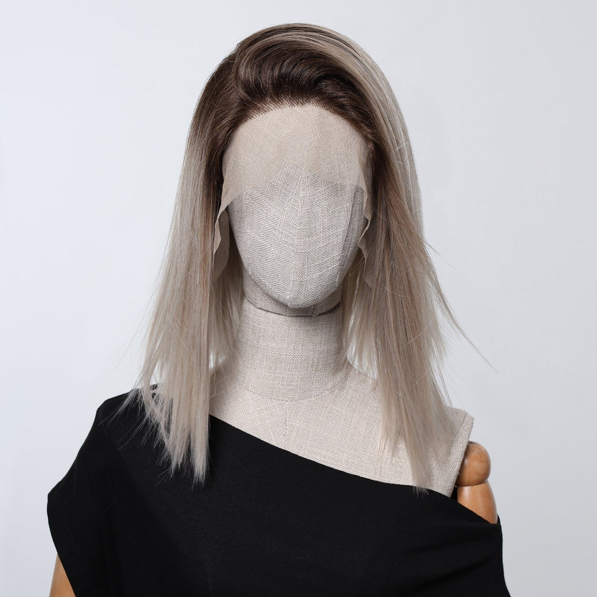 HairCube Grey Dark Rooted 13x6 Free Parting Synthetic Wig – HAIRCUBE