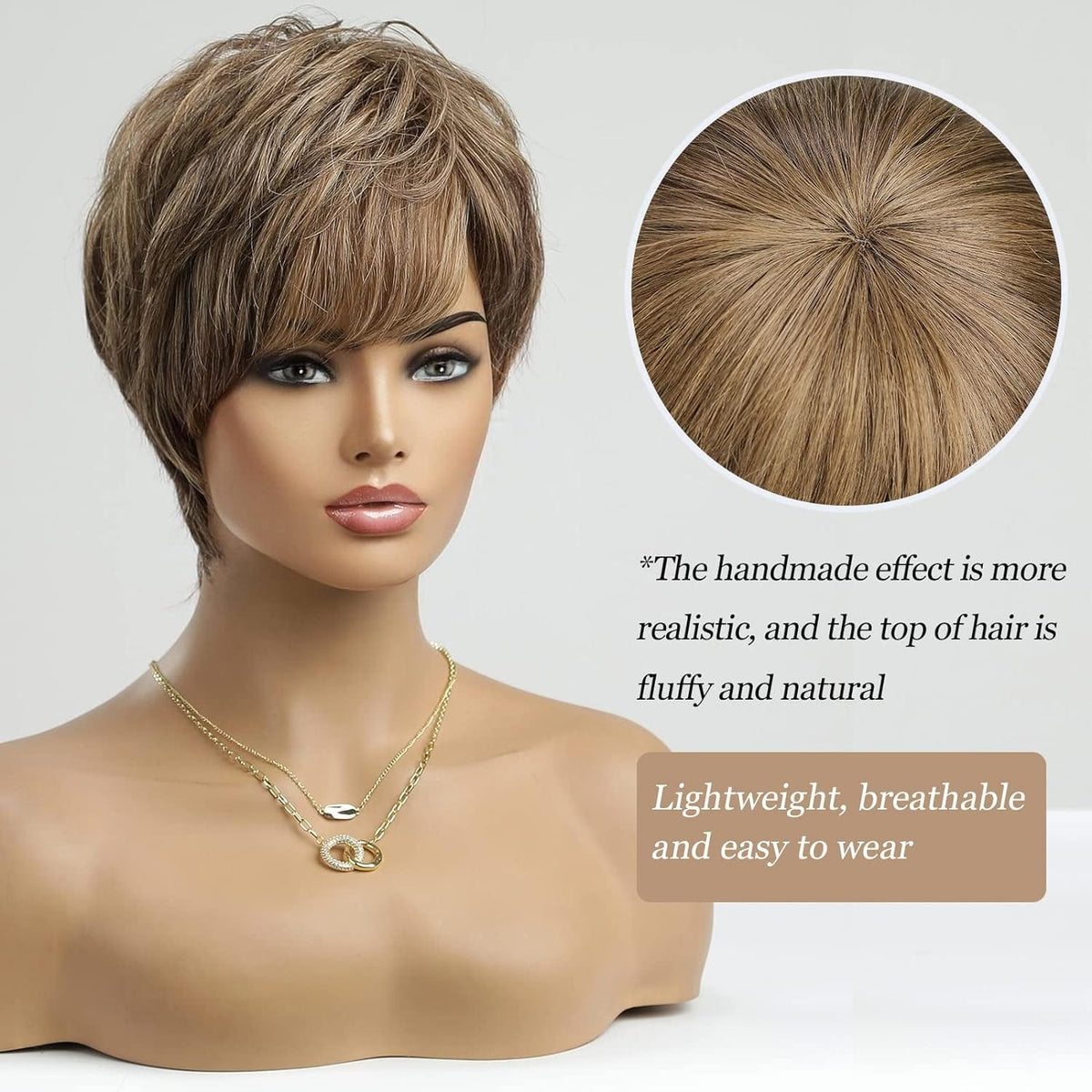 🆕Haircube Ombre Blonde Pixie Cut Natural Short Human Hair Wigs – HAIRCUBE