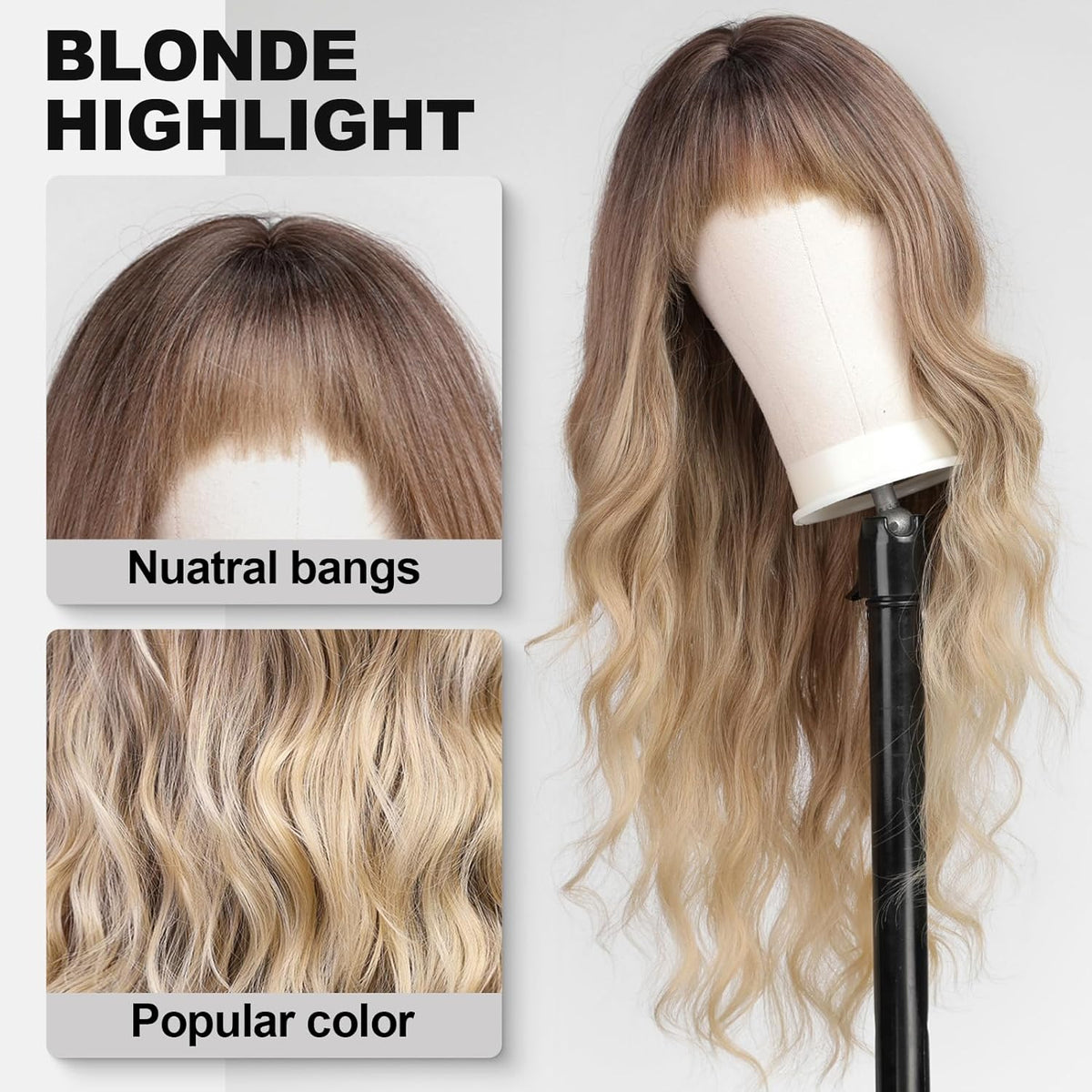 HAIRCUBE California Collection Wavy Mixed Blonde Long Wavy Synthetic H