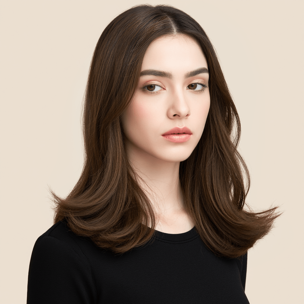 Abigail-HAIRCUBE Skinweft Mono Lace Front Brown Highlights Free Part S