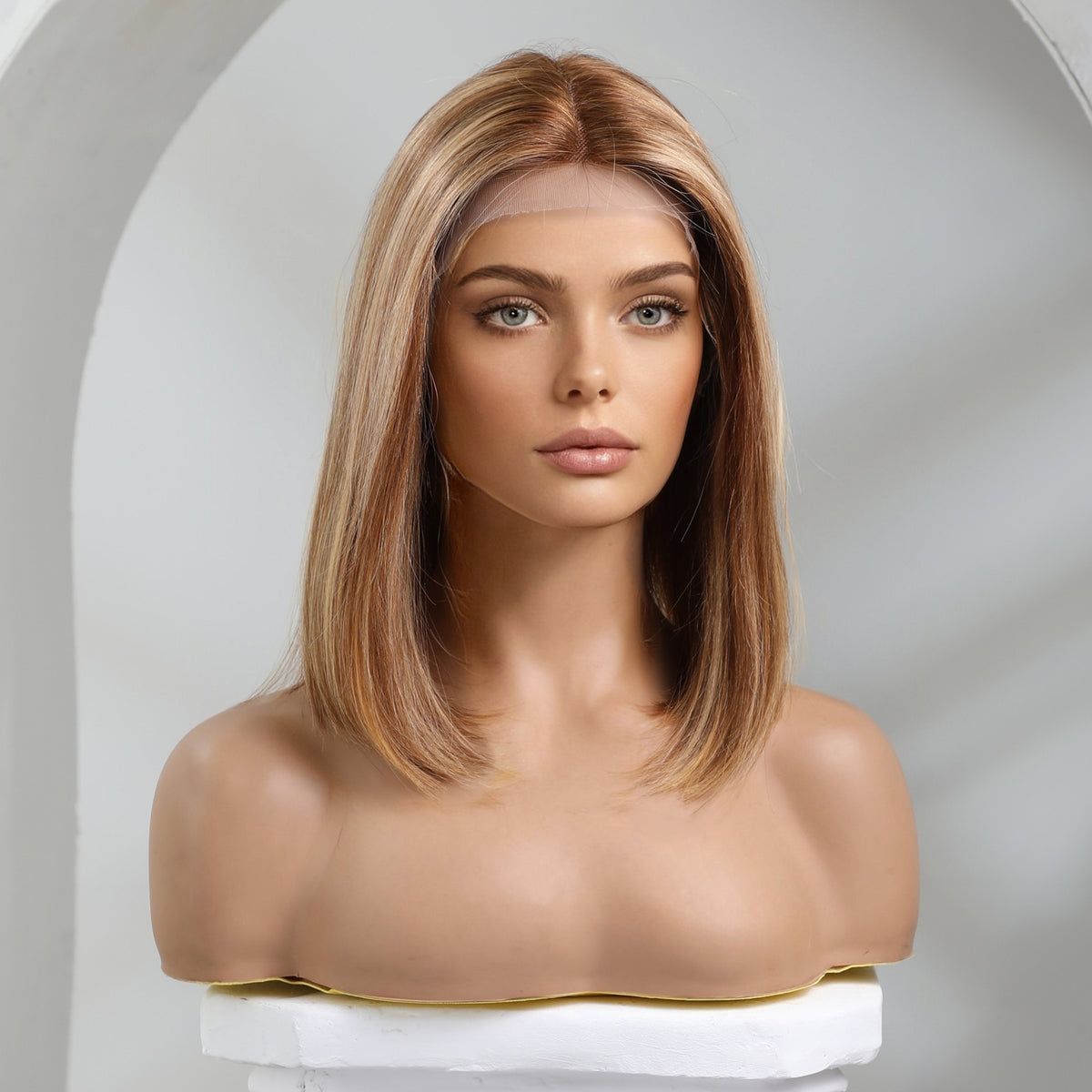 Haircube 15 Inches Sleek Bob 100% Remy Human Lace part Wig-Kira( 13*1 ...
